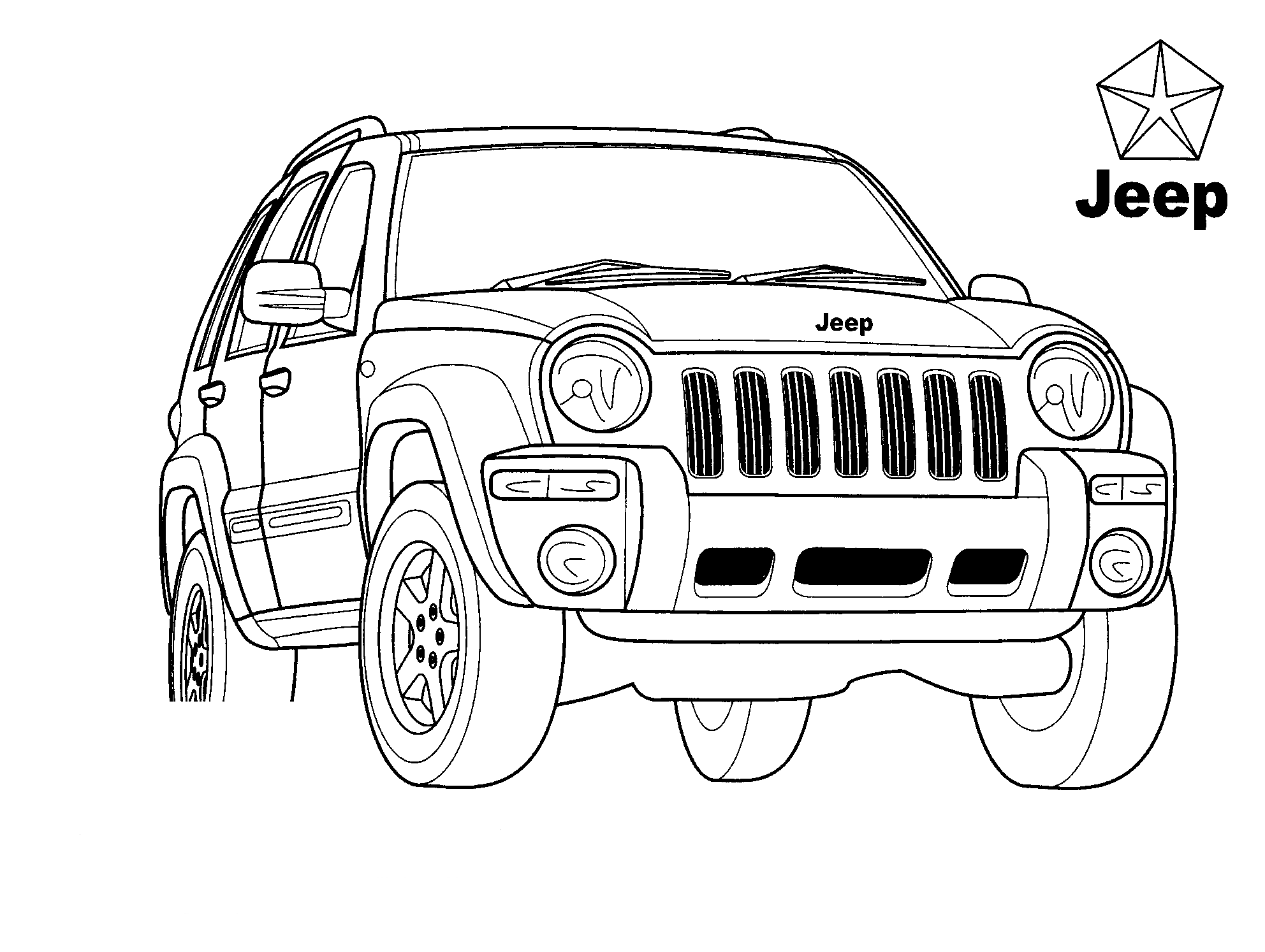 Dibujo para colorear - Universal Jeep