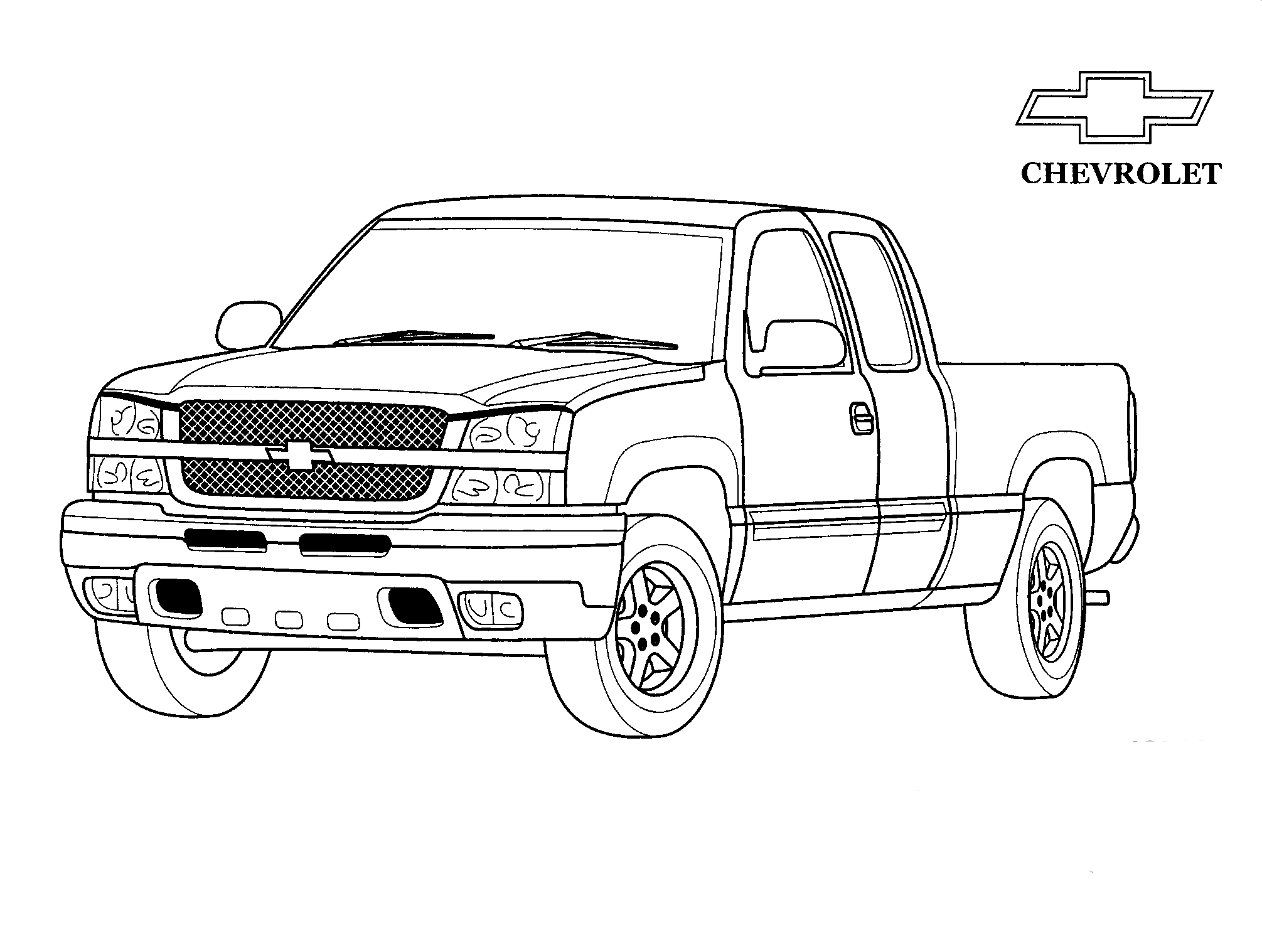 Dibujo para colorear - Camión Jeep