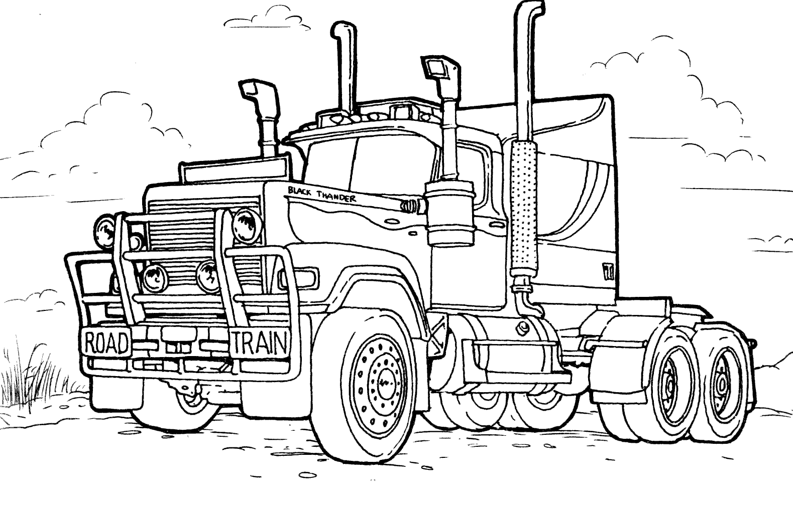 mack the truck coloring pages - photo #35