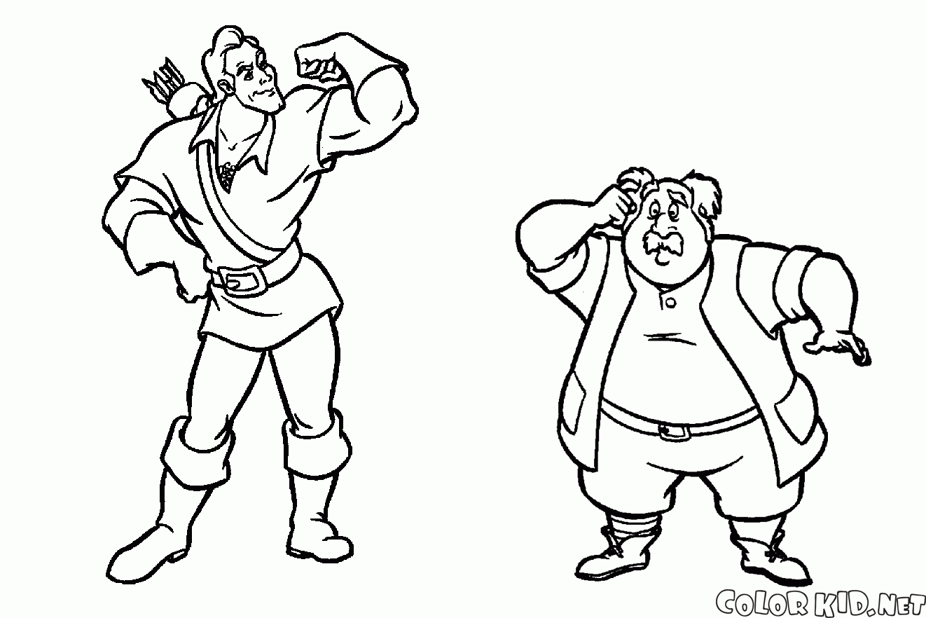 Dibujo Para Colorear Gaston Y Maurice