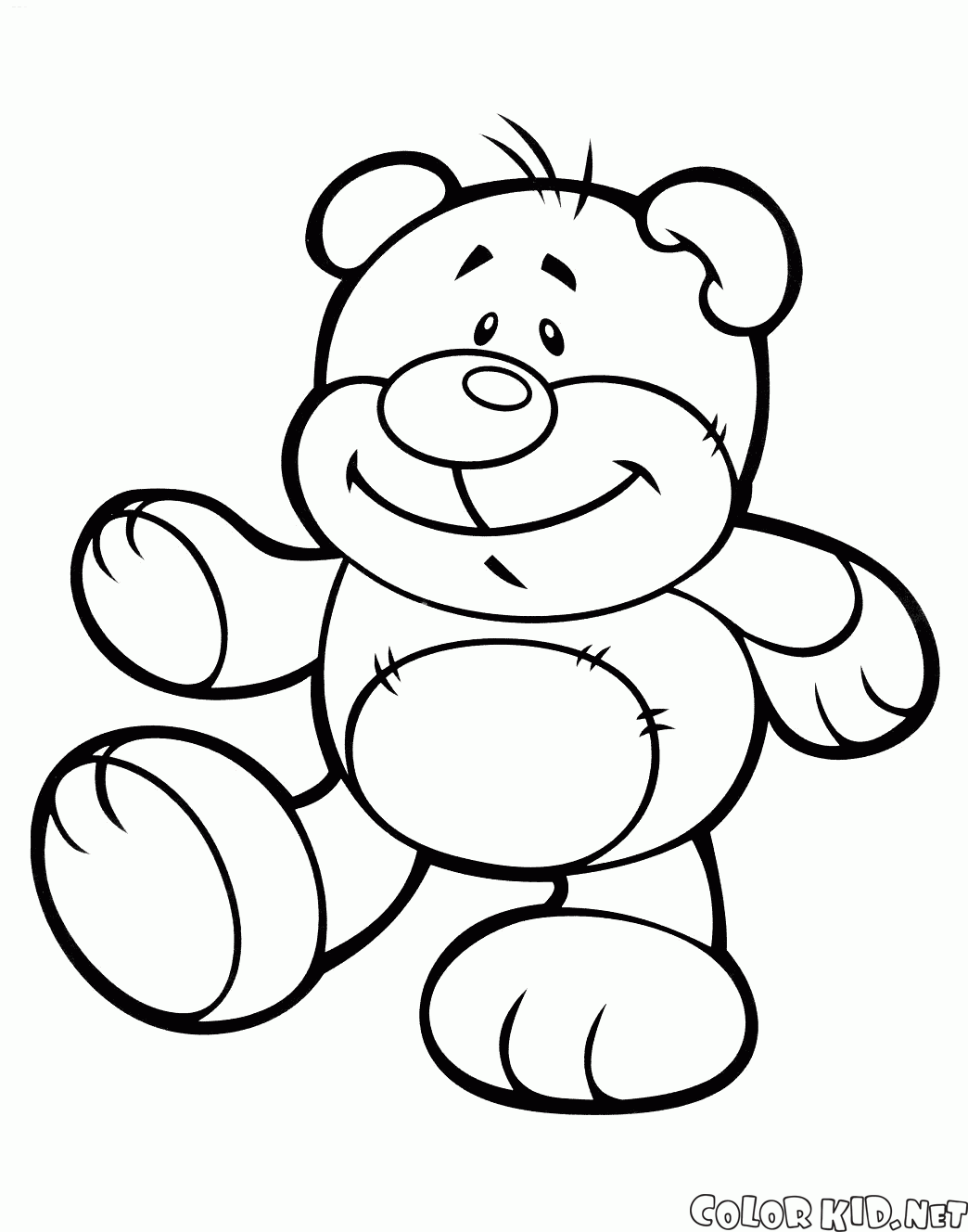 Dibujo para colorear - oso de peluche