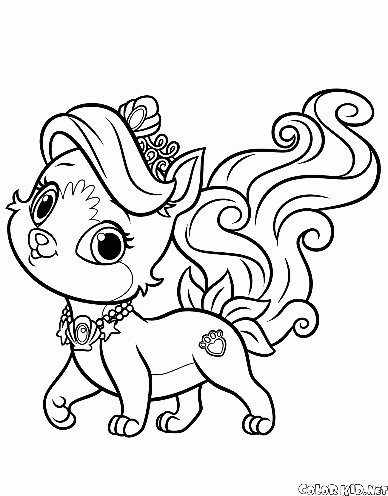 Dibujo para colorear - Mascota de Rapunzel