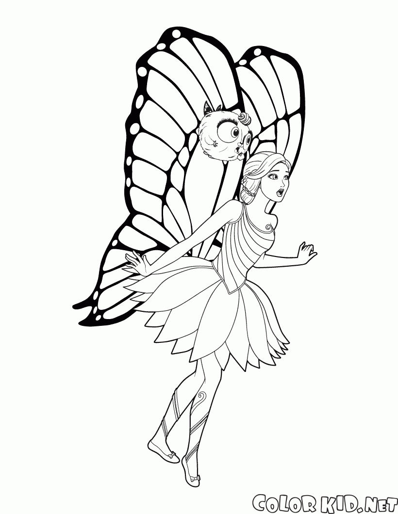 Dibujo Para Colorear Mariposa Fairy Sorprendio
