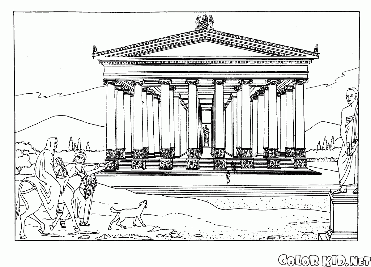 Dibujo Para Colorear Templo De Artemisa