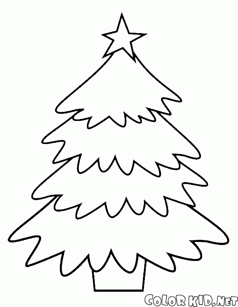 Dibujo Para Colorear Arbol De Navidad En Casa