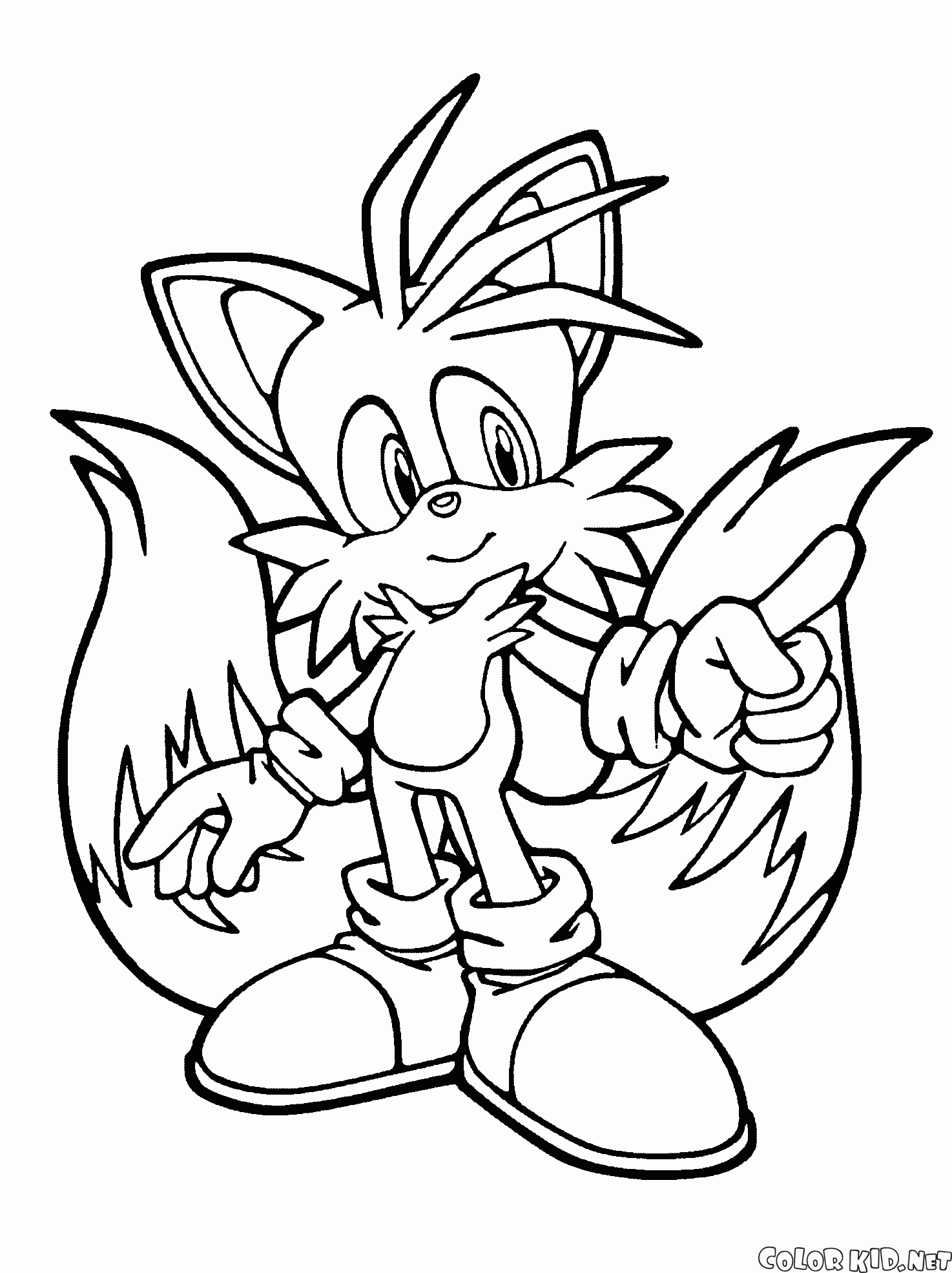 Dibujo Para Colorear Sonic X