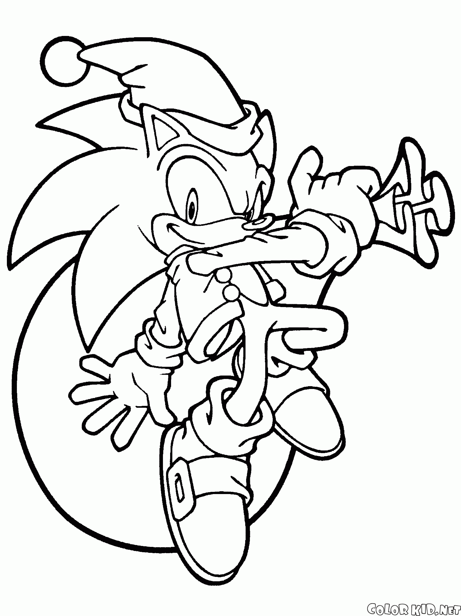 Dibujo Para Colorear Sonic X