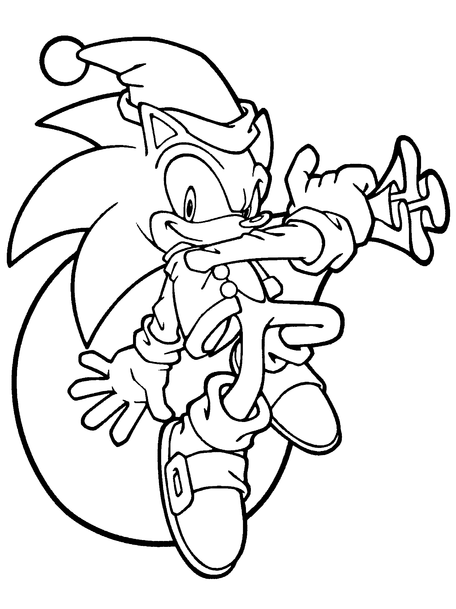 Dibujo para colorear La danza de Sonic