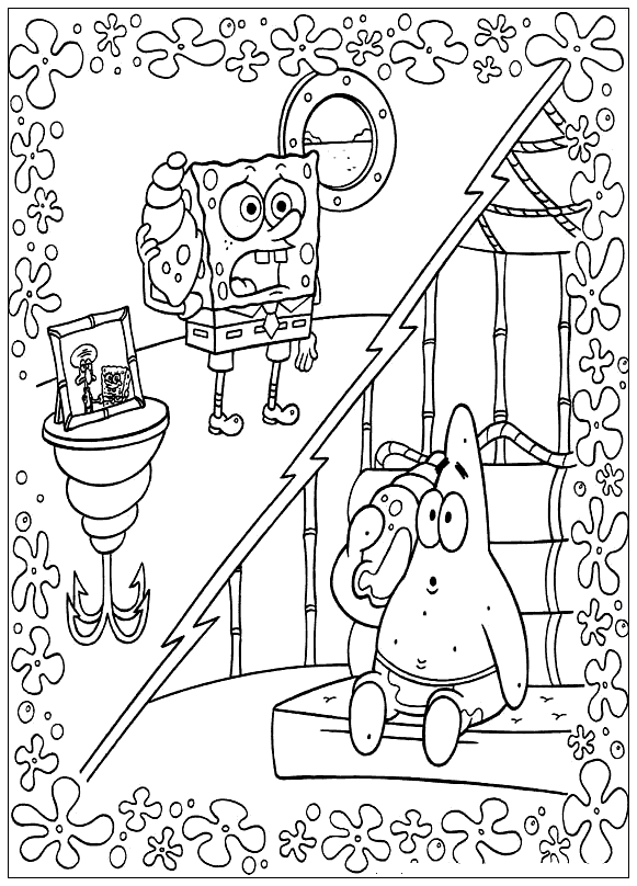 Dibujo para colorear - Casa de Bob Esponja