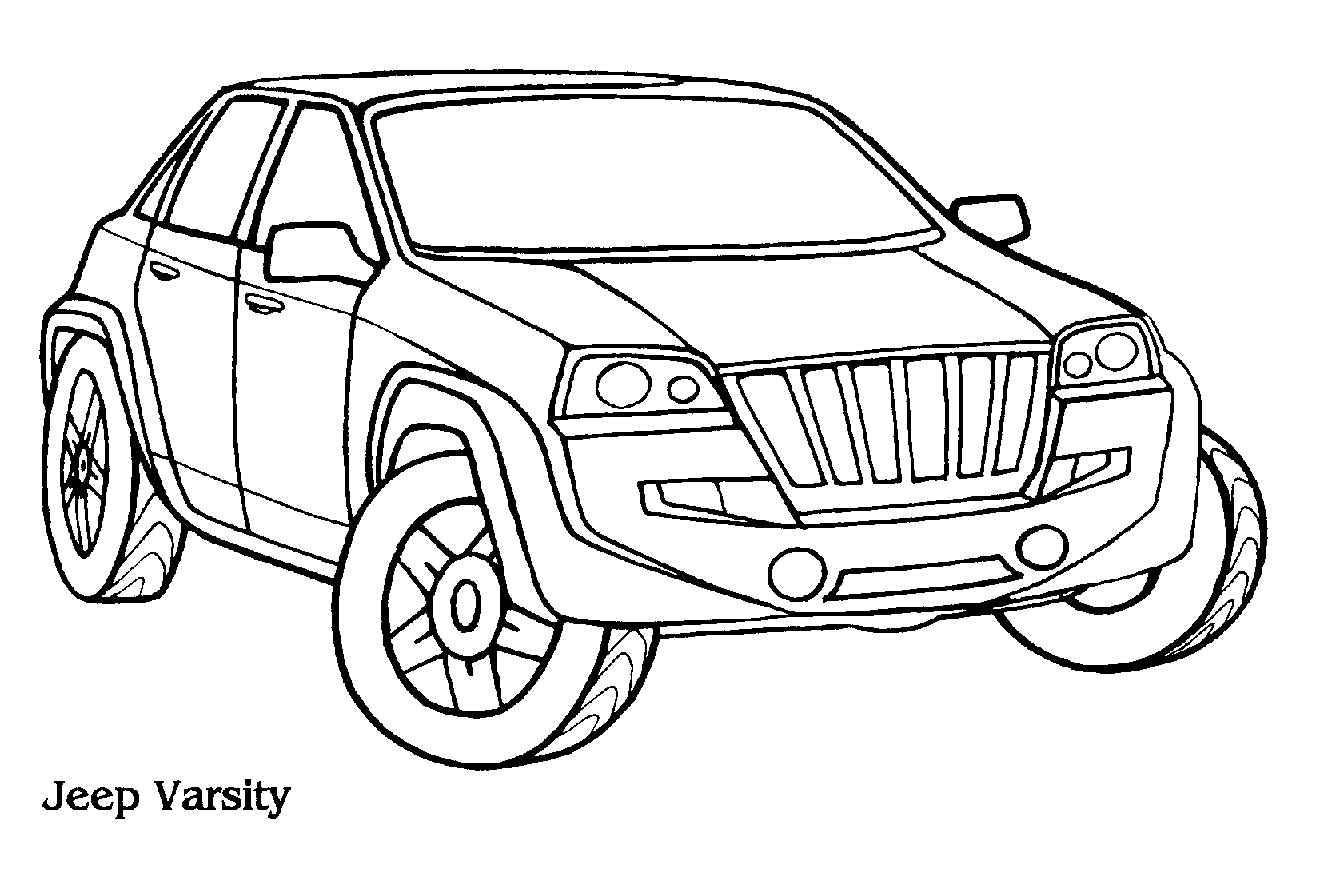 Dibujo para colorear - Jeep Varsati