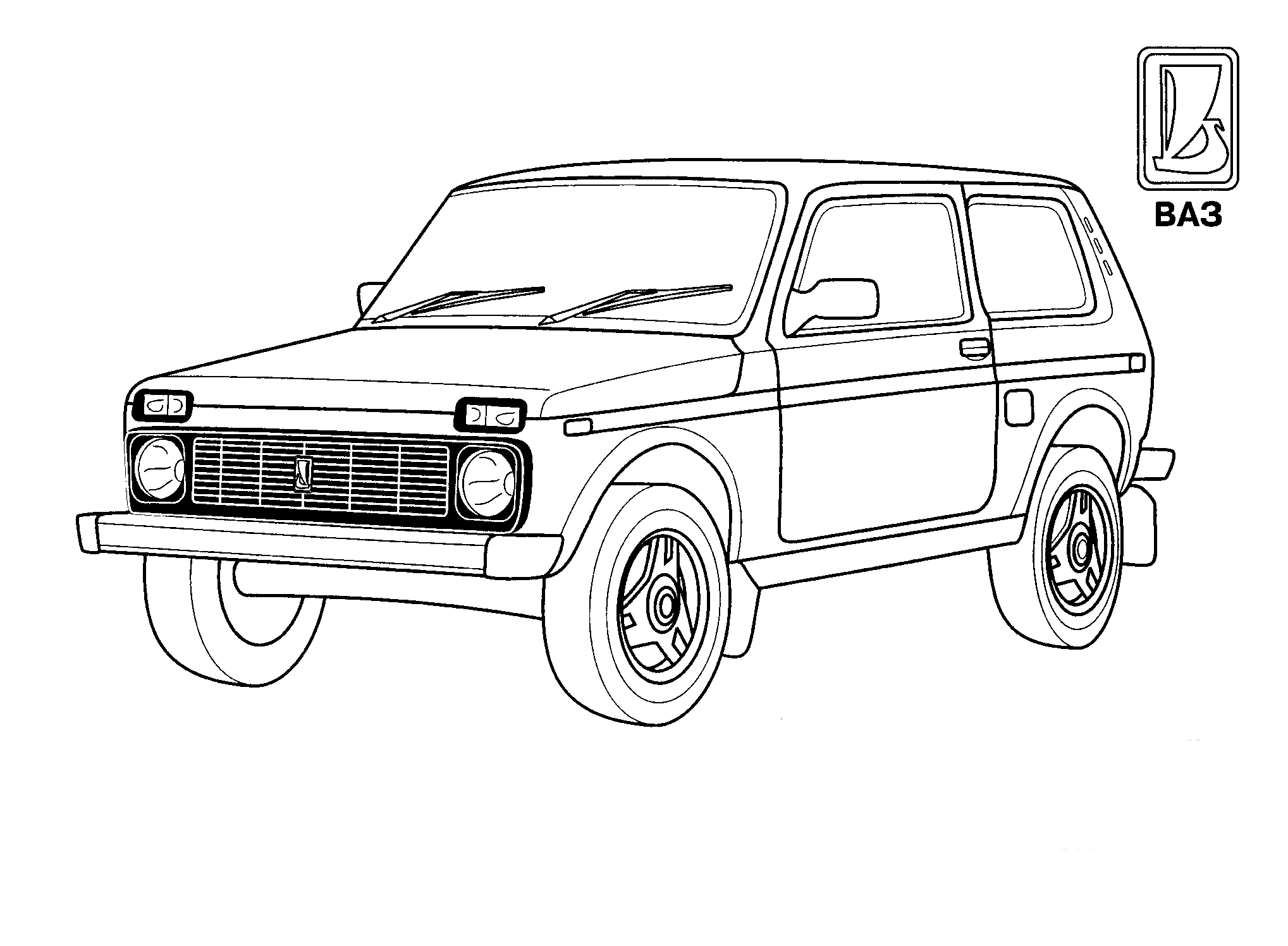 Dibujo para colorear - VAZ (Rusia)