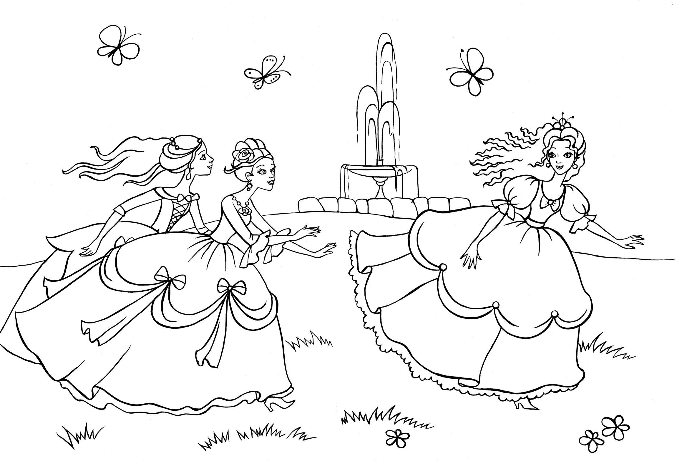 Dibujo para colorear - Juegos de Princesas