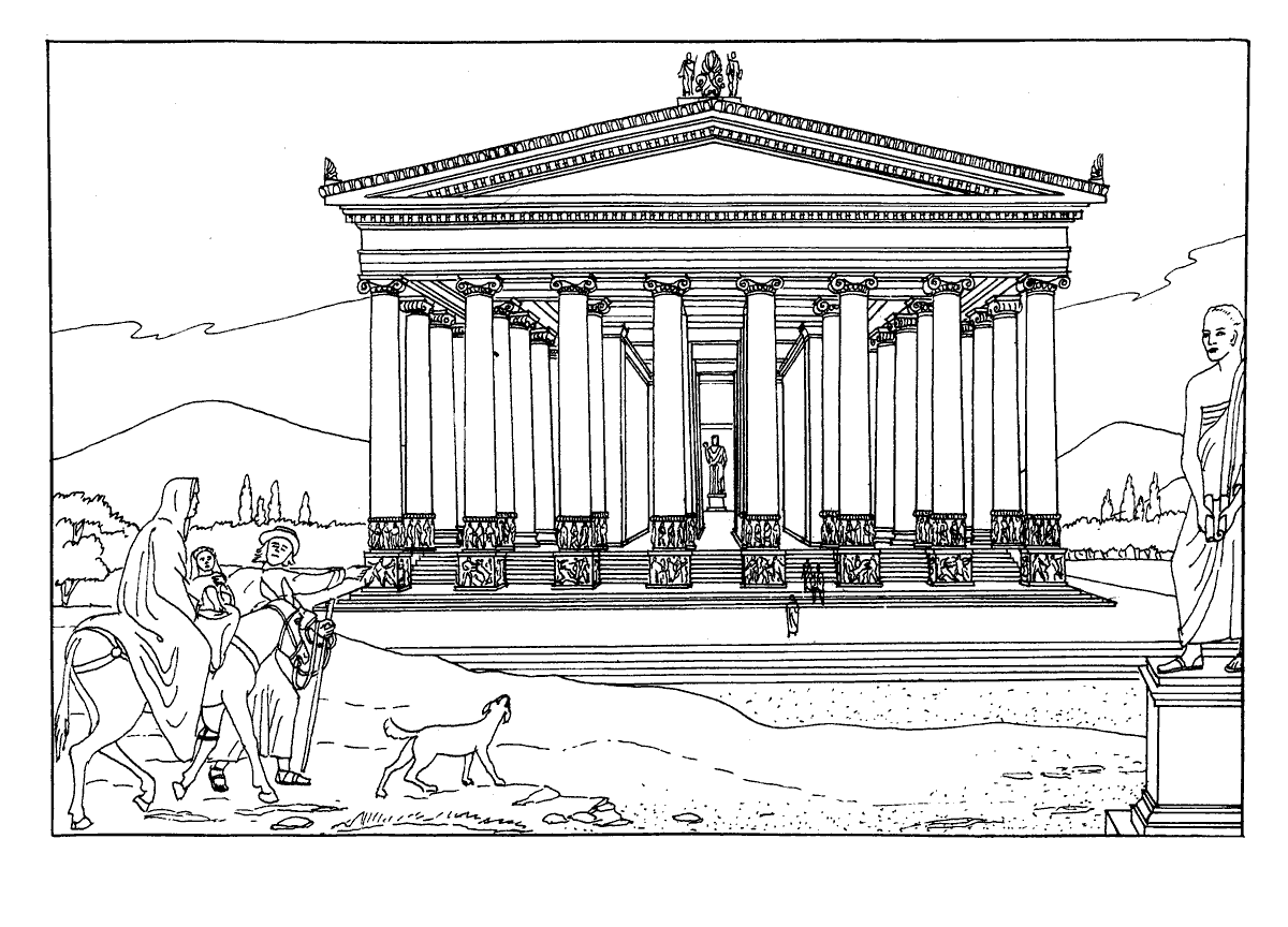 Dibujo Para Colorear Templo De Artemisa