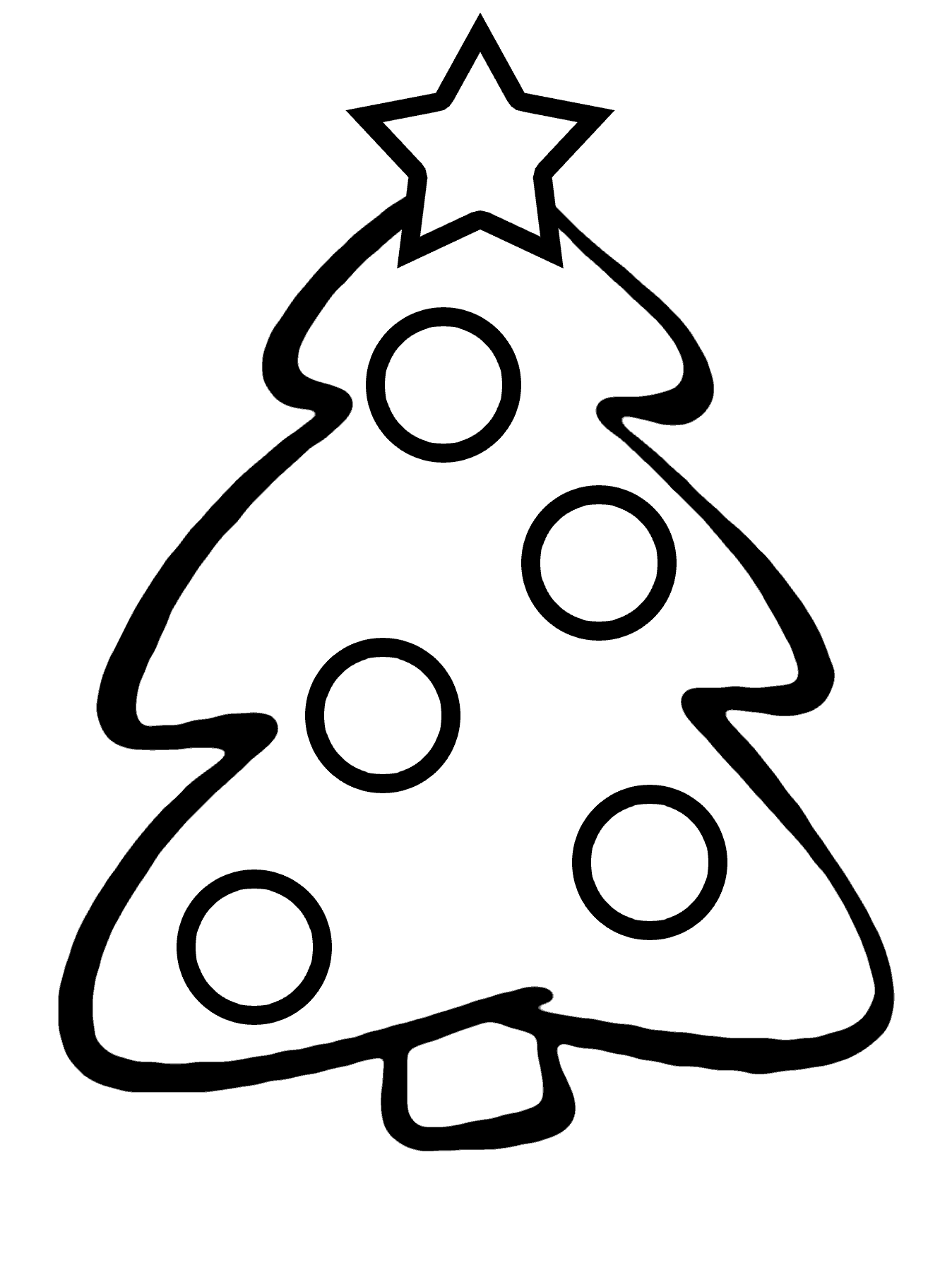 Dibujo para colorear - Árbol de Navidad para los niños