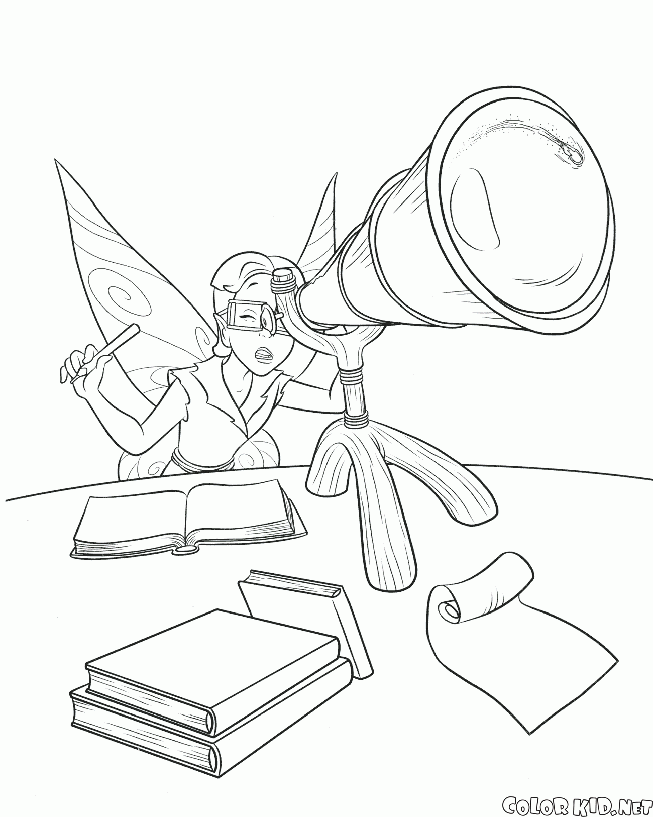 Scribble y su telescopio