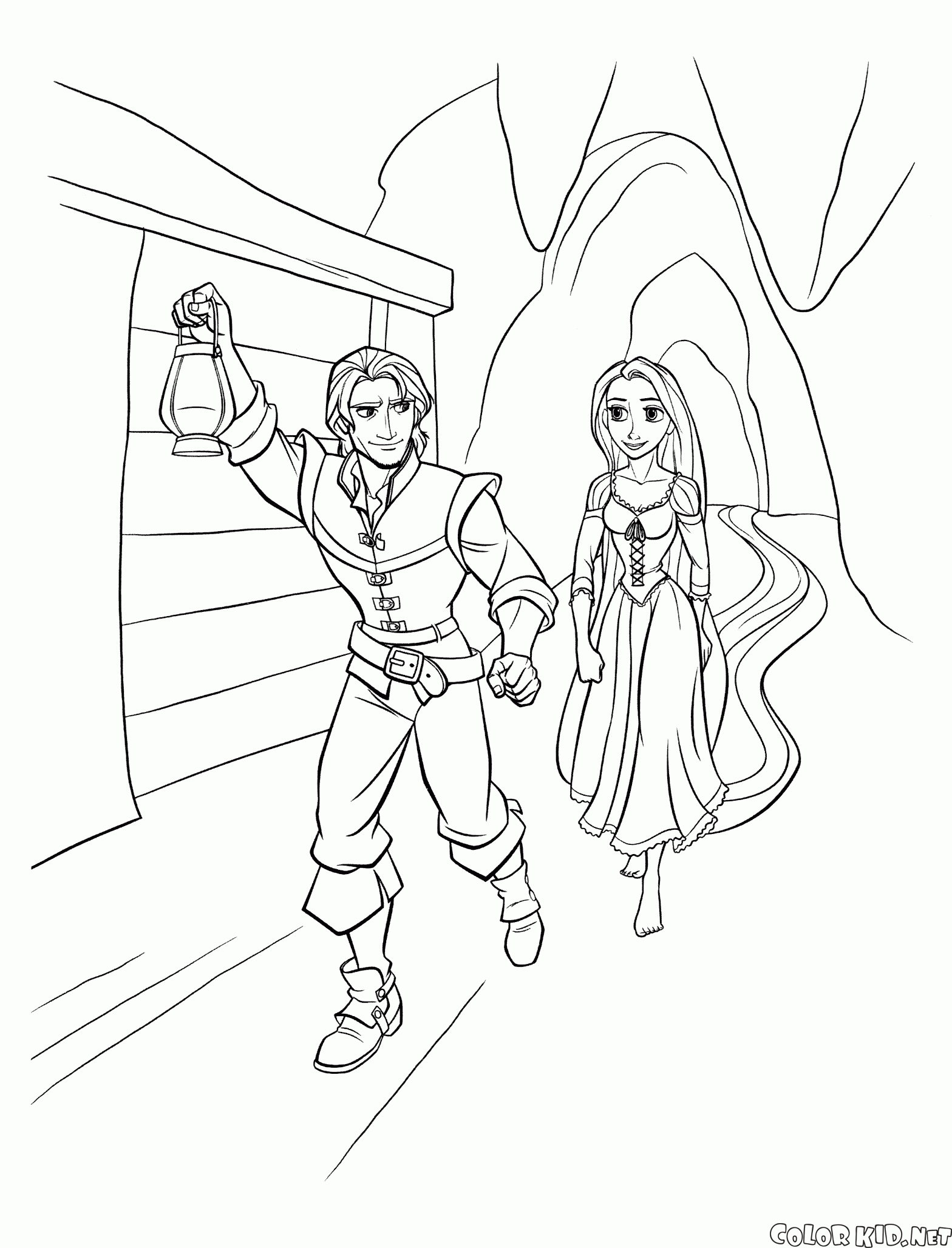 Flynn y Rapunzel escape