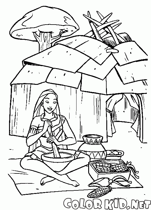 Pocahontas es cocinar