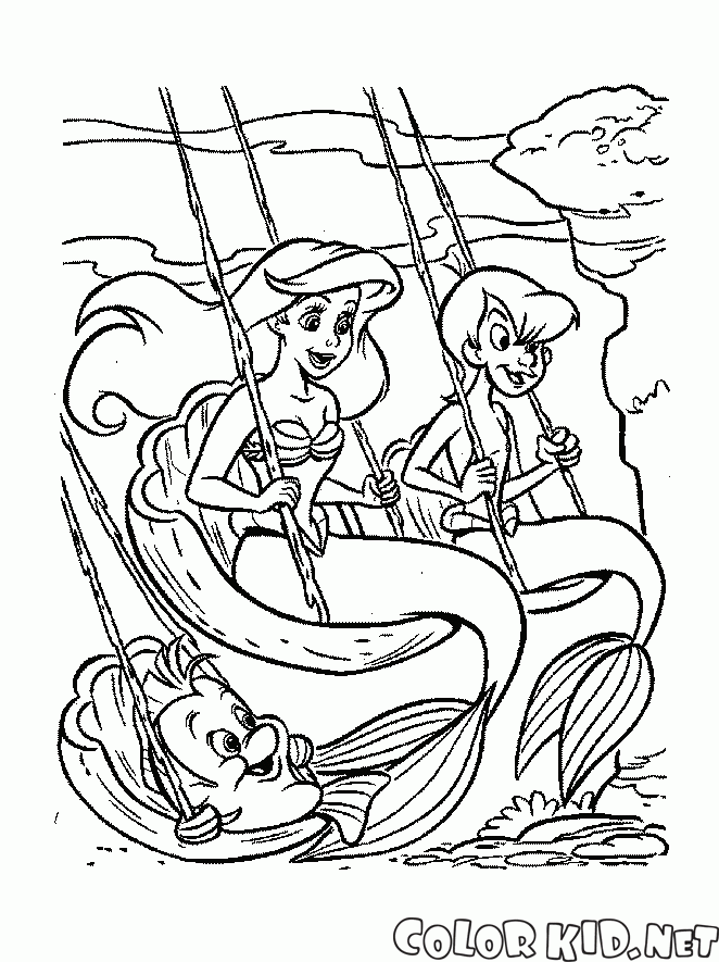 Sirena con un amigo