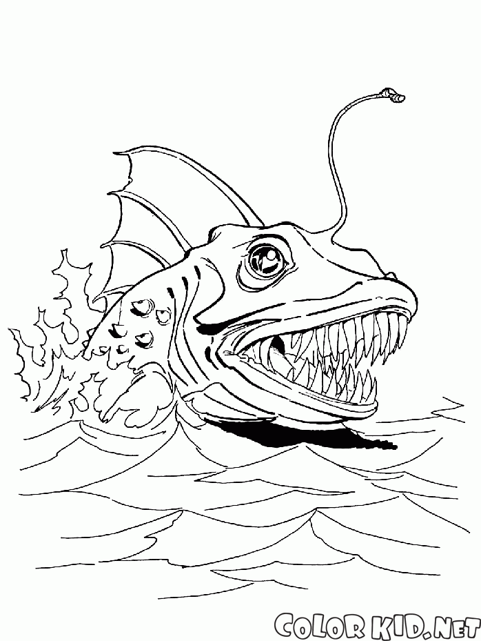 Dibujo para colorear - Monstruos marinos