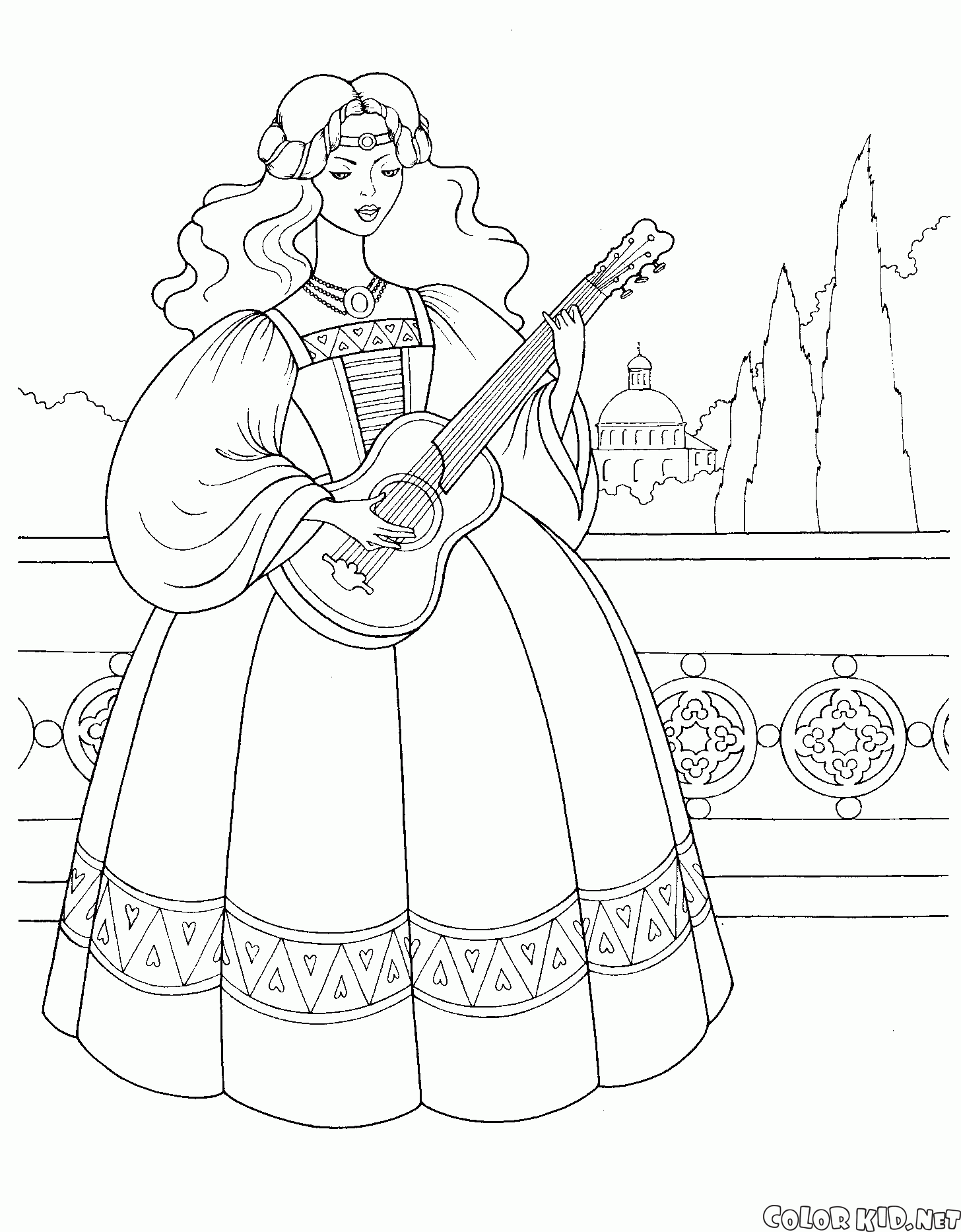 Princesa con una guitarra