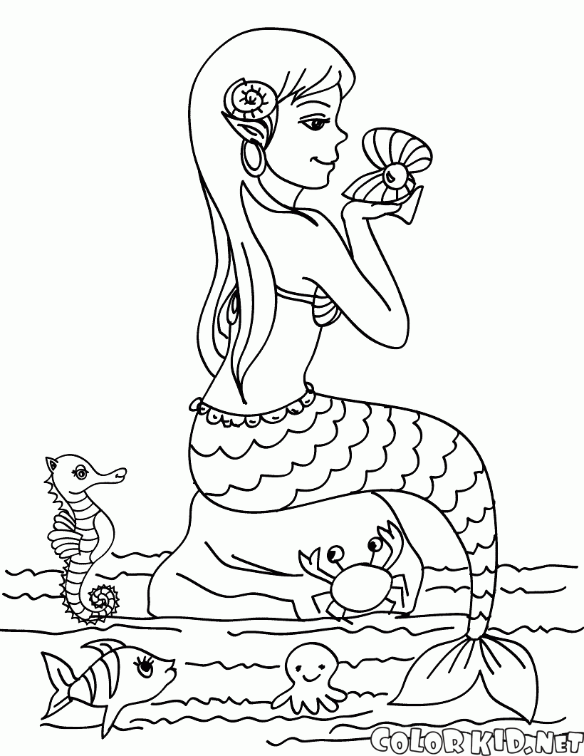 Sirena con una perla