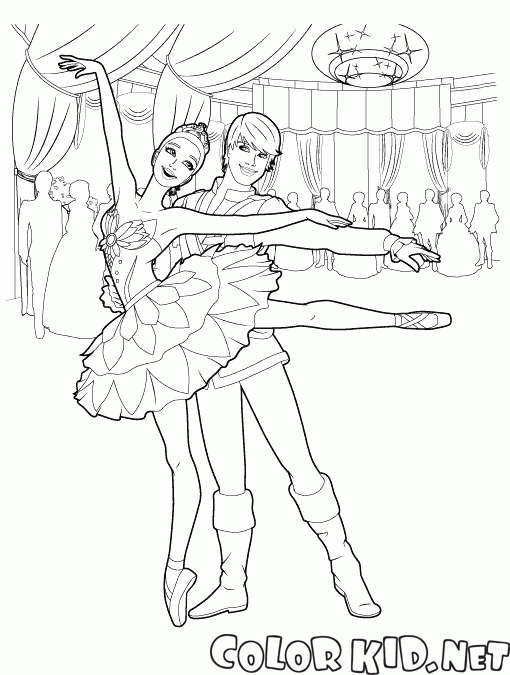 Bailarina con un socio