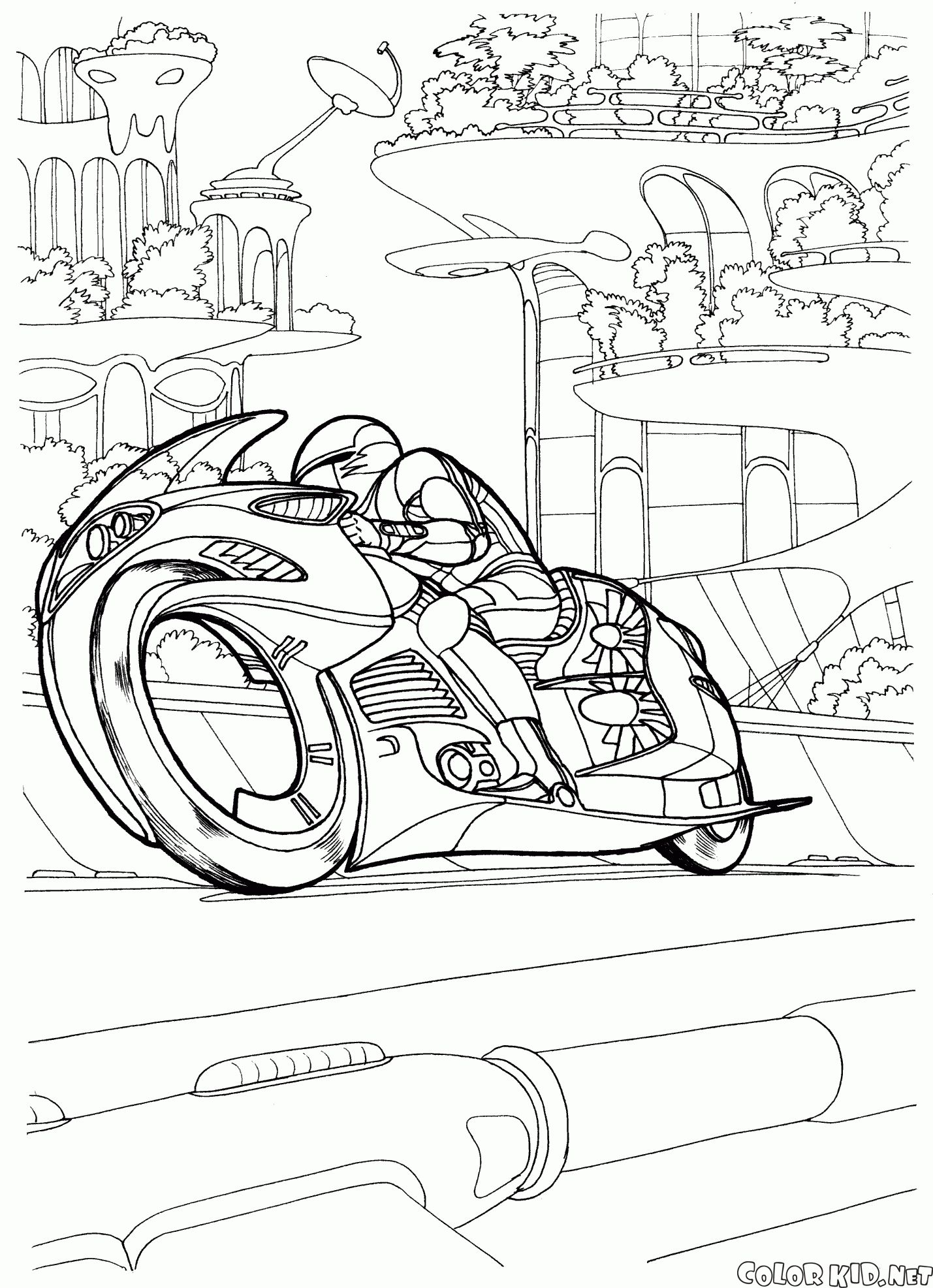 Una motocicleta prototipo