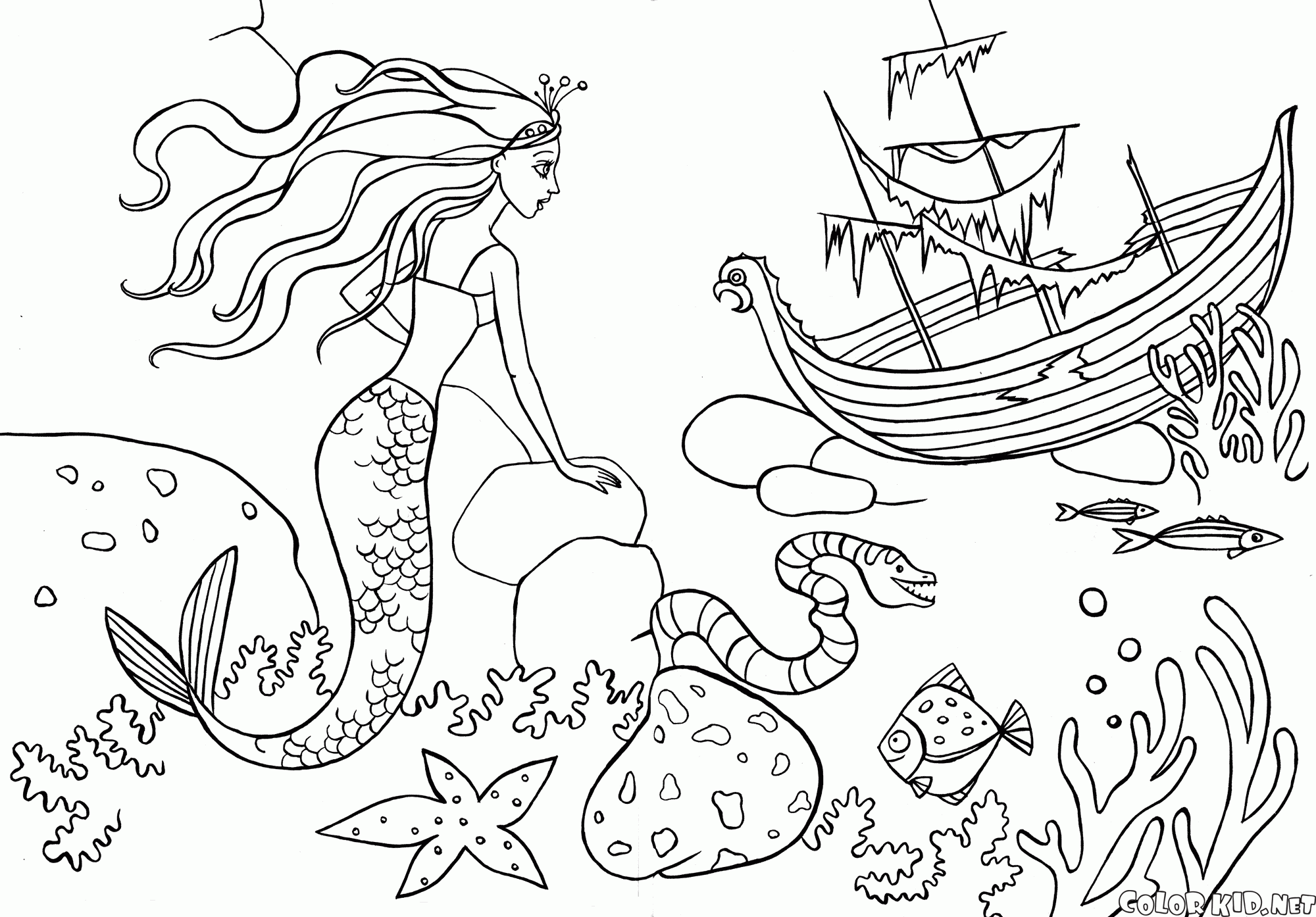 Sirena y Barco