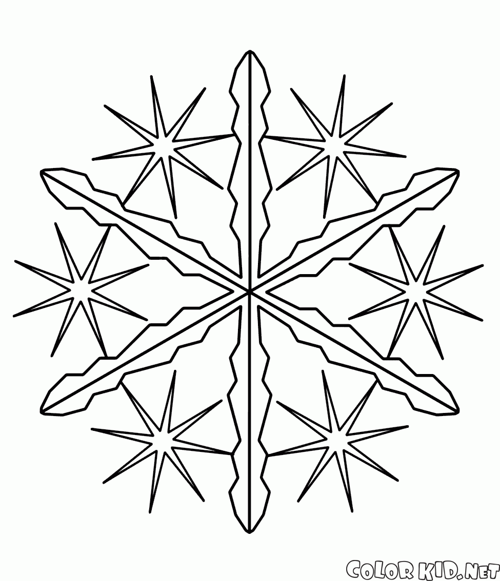 Estrella en forma de copos de nieve