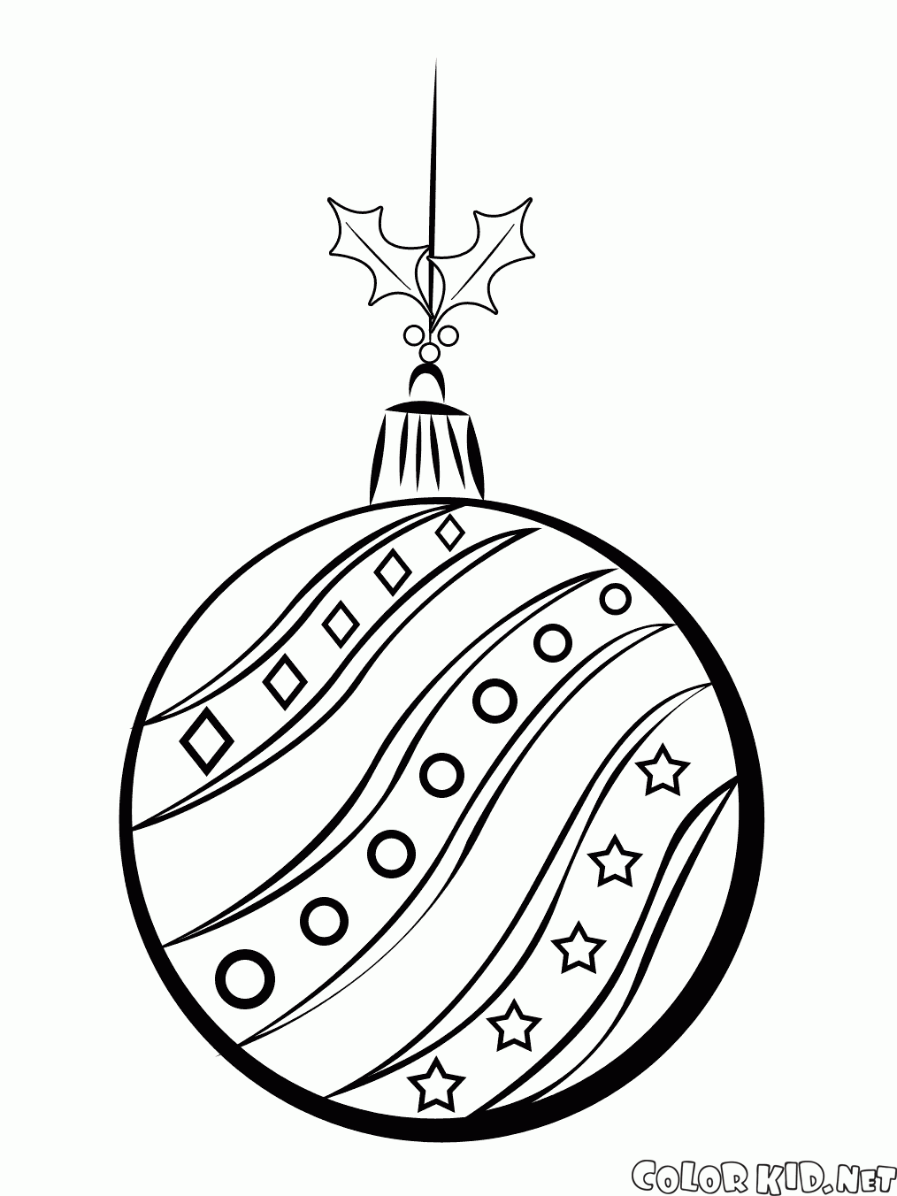 Bola del árbol de Navidad en una cadena
