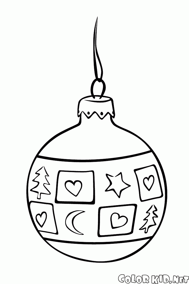 Bola en el árbol de Navidad
