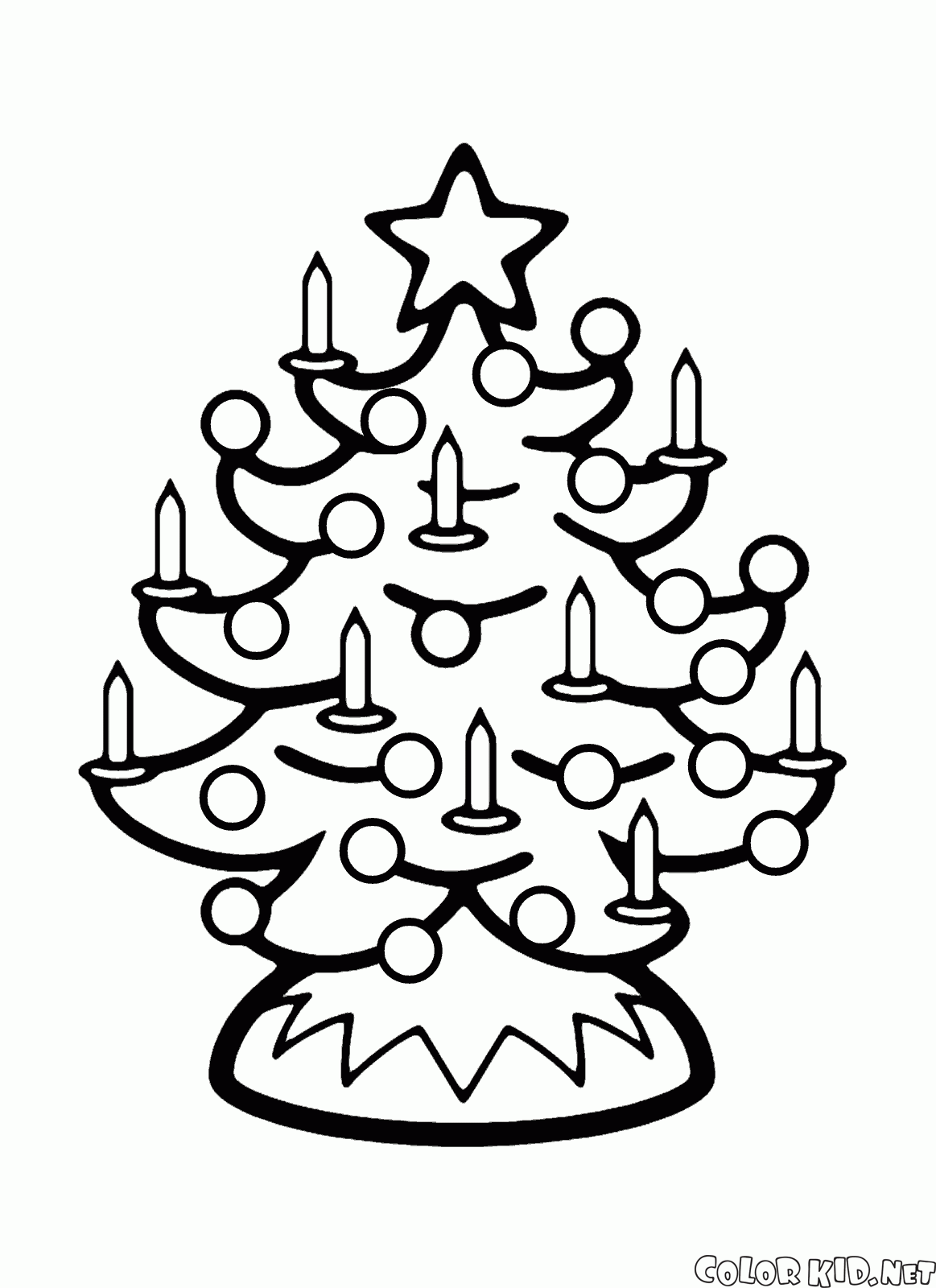 Las velas en el árbol de Navidad