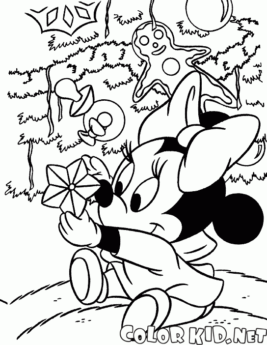 Dibujo para colorear - Minnie Mouse