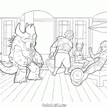 El equipo con trajes de combate