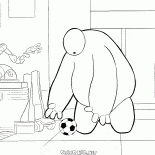 Robot Baymax y pelota