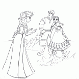 Elsa, Anna y Kristoff