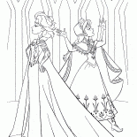 Elsa y Anna en el castillo