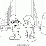 Pitufo Filósofo y Grouchy Smurf