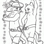 El Gato con Botas bailando