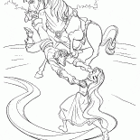 Caballo, Flynn y Rapunzel