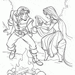 Rapunzel cura Flynn