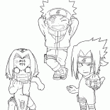 Naruto, Sakura y Sasuke