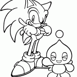 Sonic X y queso Chao