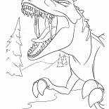 Fuerte rugido del dinosaurio