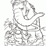 Manny y Sid en un témpano de hielo