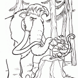 Manny y alegre zarigüeya