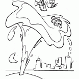 Corriente de agua de la ballena