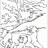 Rayo golpea el árbol