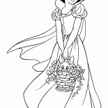 Blancanieves con una cesta