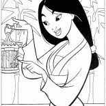 Mulan encuentra un pájaro